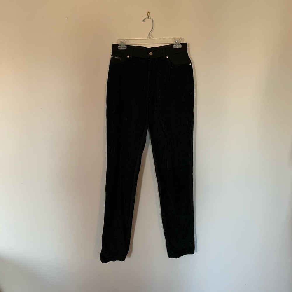 Vintage Black Suede Pants